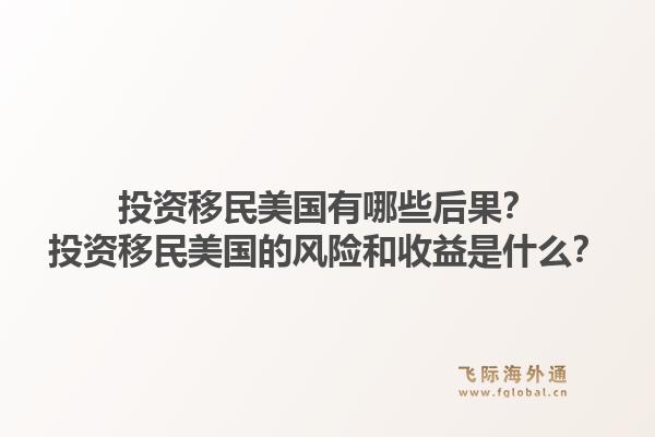 投资移民美国有哪些后果？投资移民美国的风险和收益是什么？1.jpg